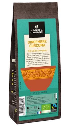 Thé Vert Gingembre Curcuma Bio - Sachet de 100g